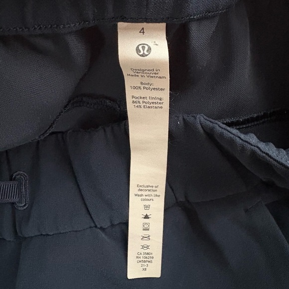 Lululemon On The Fly Pant *Woven 27" True Navy Comfort Travel Size 4 - Picture 8 of 9